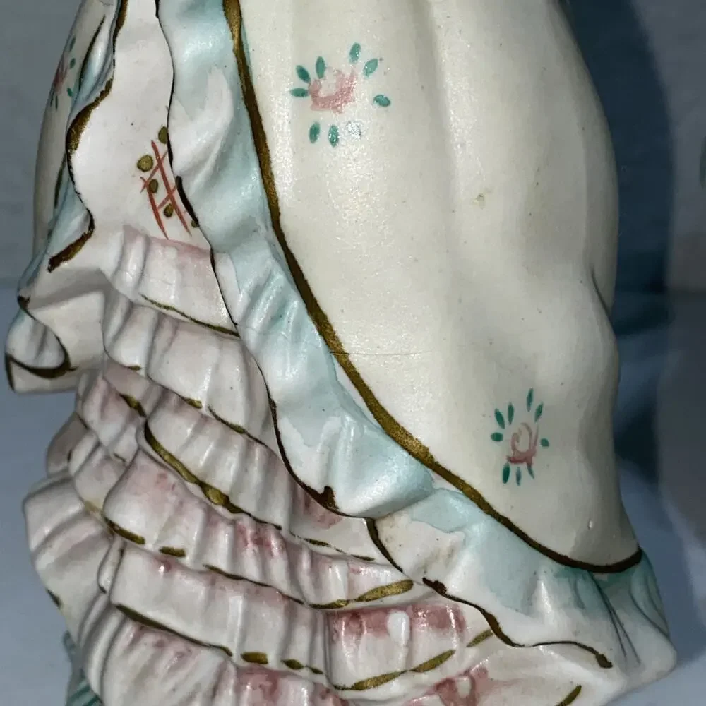 Vintage Made In Occupied Japan‎ Figurines Bisque Colonial Courting Couple 10.5”